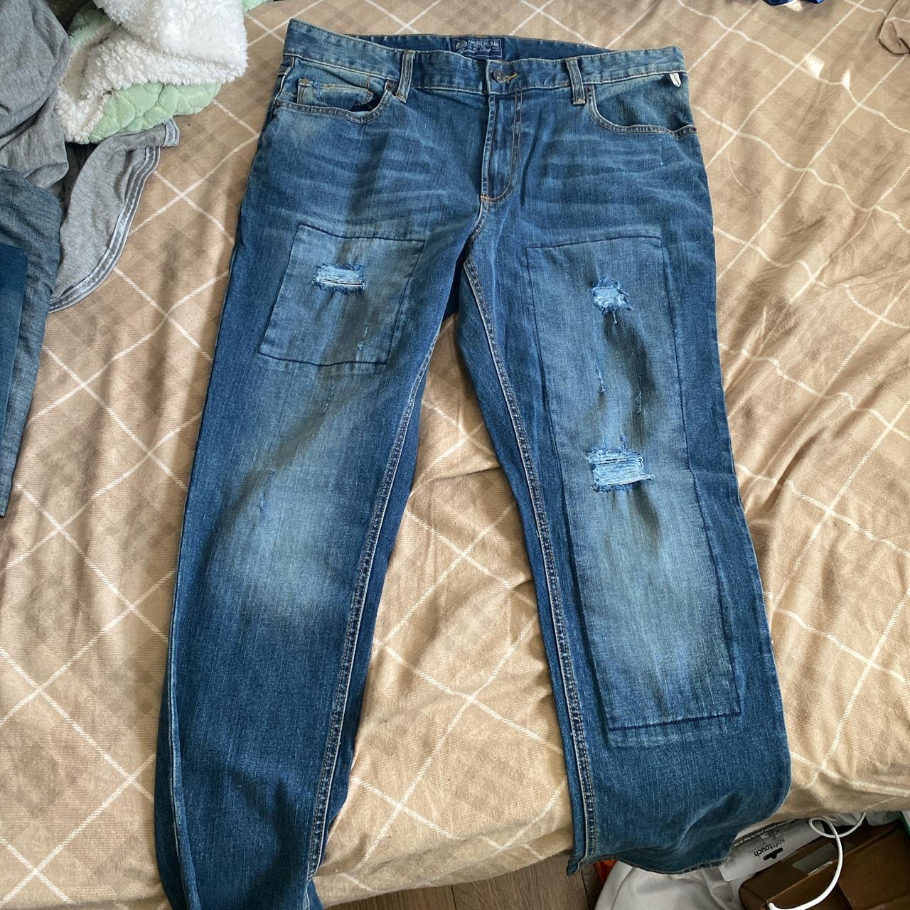 Slim taper American Rag jeans I wore once, the... - Depop