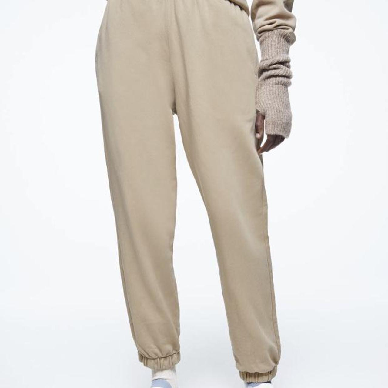 zara beige sweatpants