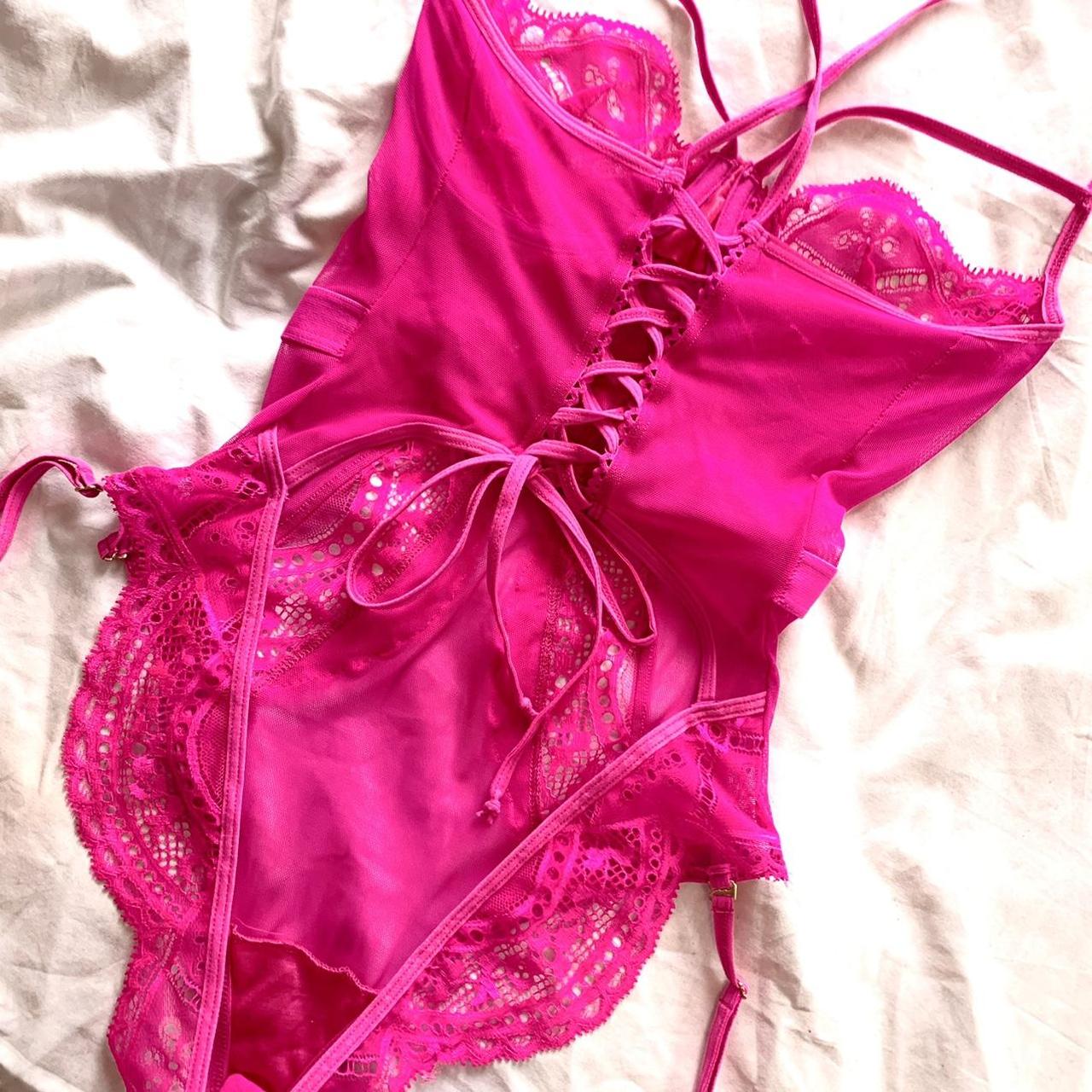 Crepe bralette neon pink Boohoo Size 12 Brand new- - Depop