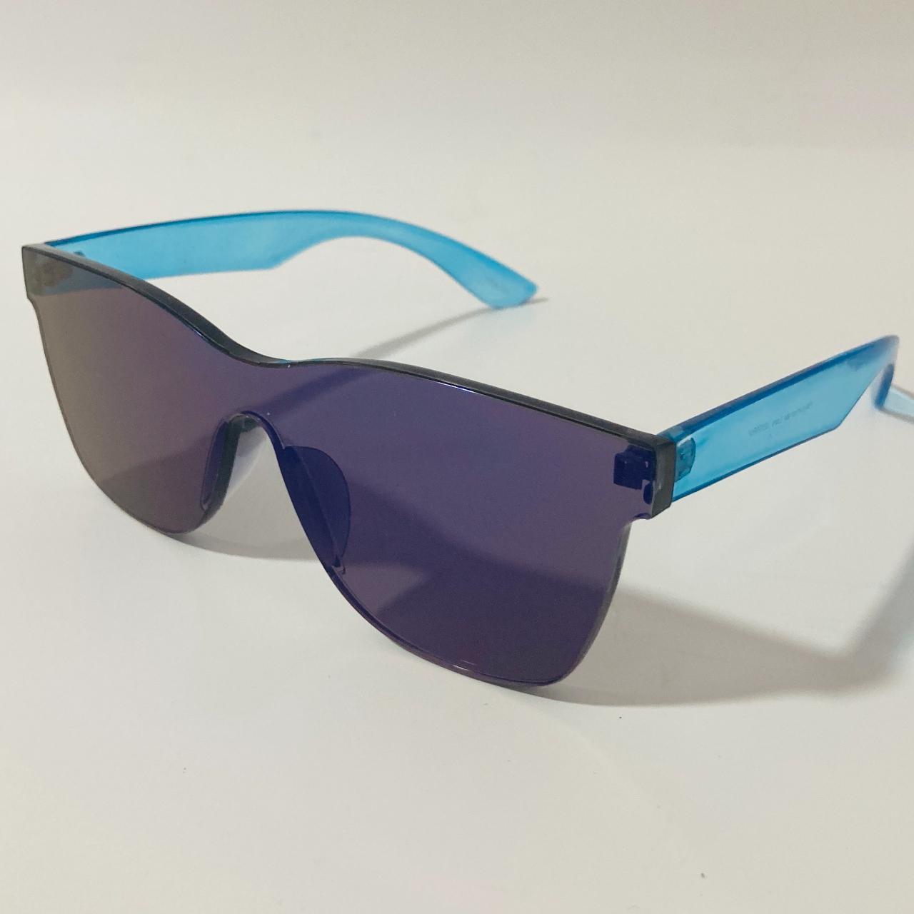 READY STOCK] Feng Sunglasses Personality Rectangular Anti-light Blue One  Piece Ins Face Fresh Frame Sunglasses | Shopee Malaysia