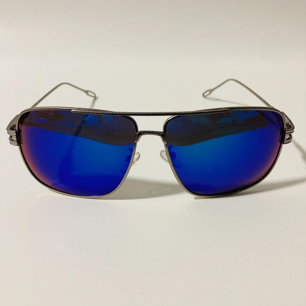 Women's Grey and Blue Sunglasses | Depop