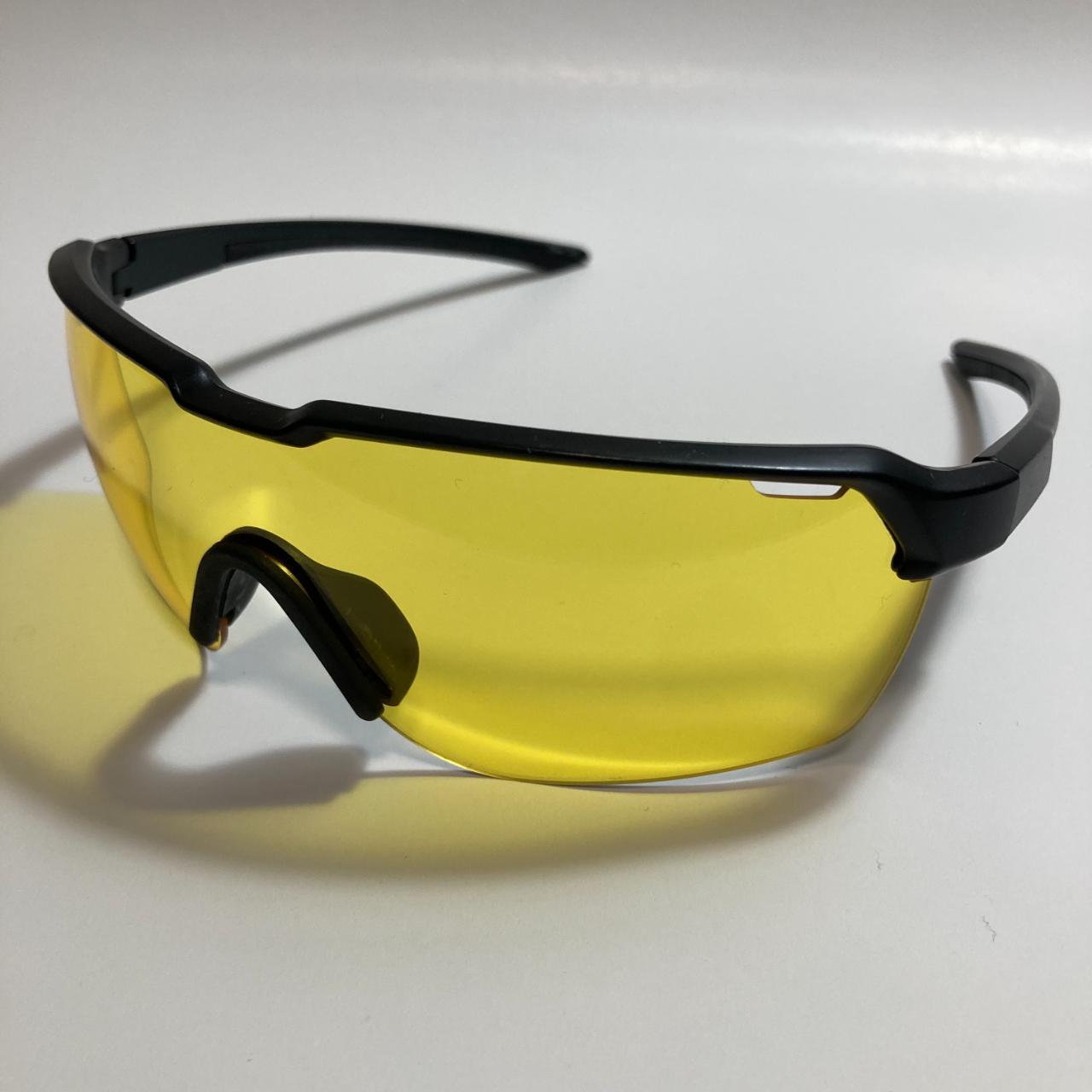 Men's Black and Yellow Sunglasses | Depop