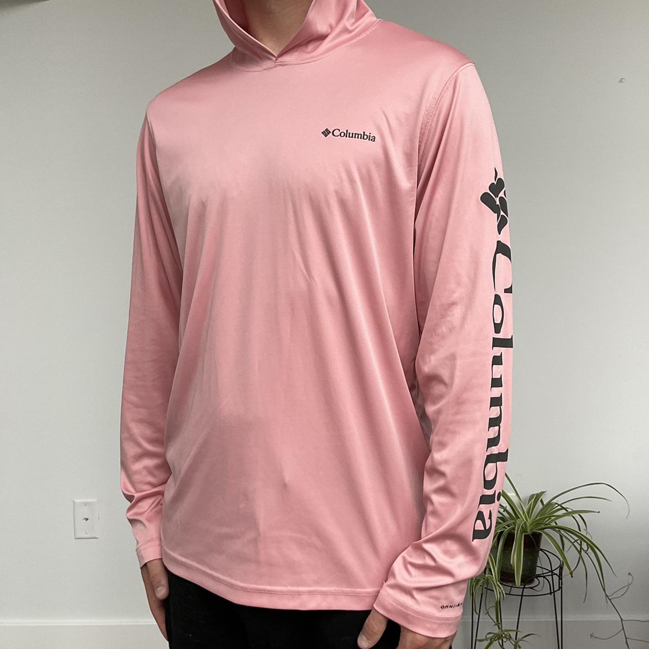 Columbia soft pink hoodie. Fabric is super light Depop