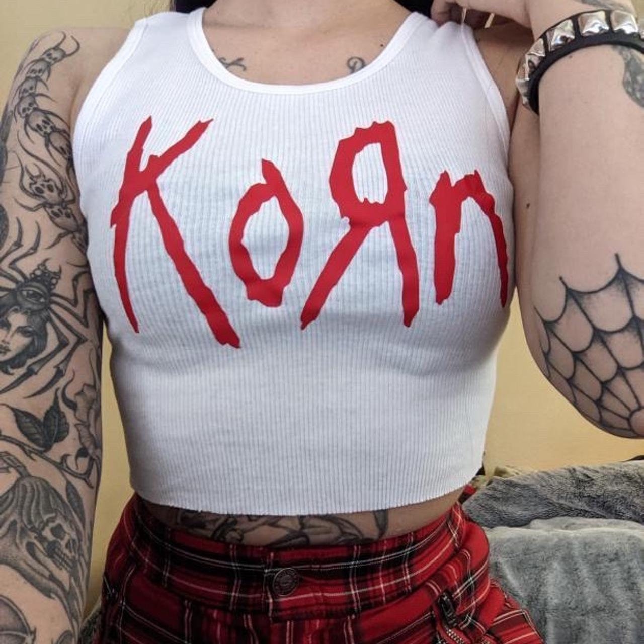 Offizielles Korn Band Tank Top - Logo Print, Klassischer Schnitt