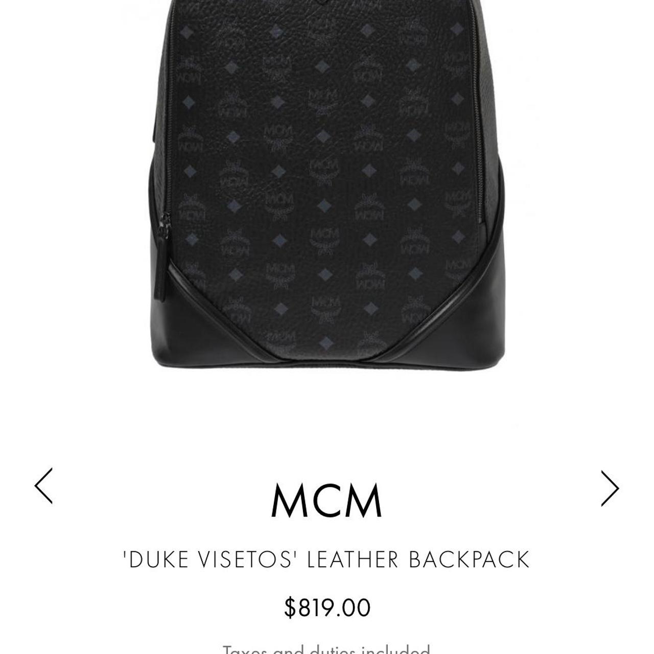 Dime visetos leather mcm backpack Used quite alot... Depop