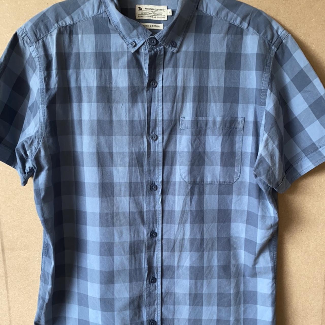 Men's Blue and Navy Shirt | Depop