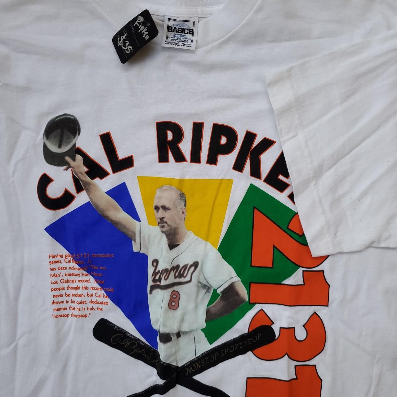 Vintage 90s T-shirt CAL RIPKEN Baltimore Orioles Record I Was