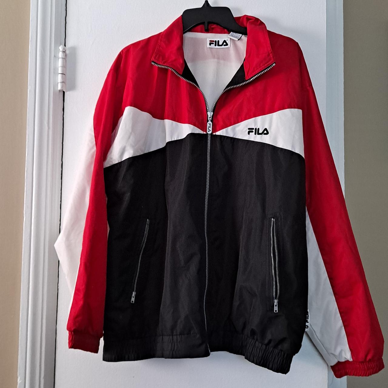 Fila hotsell black windbreaker