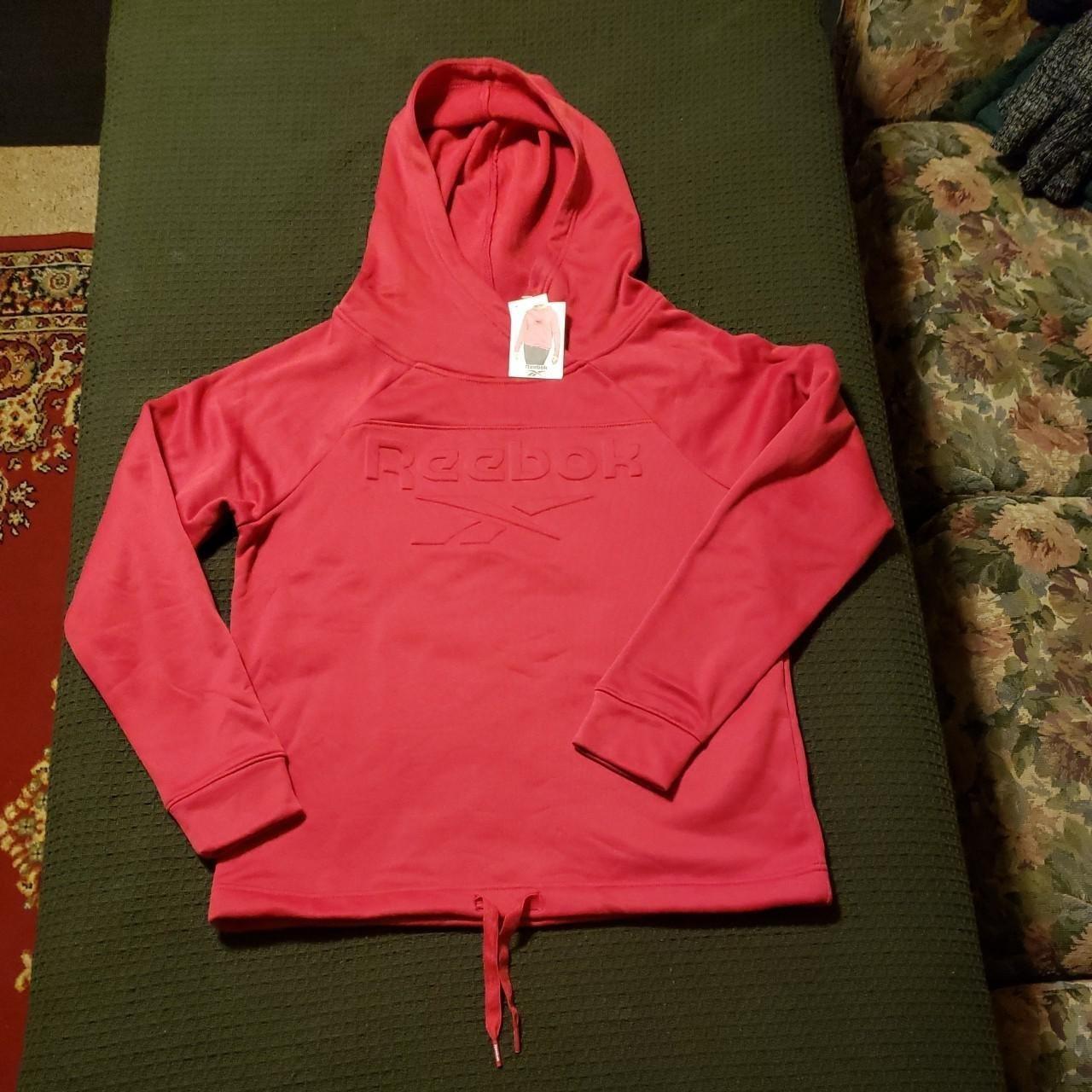 Reebok hoodie womens sale red