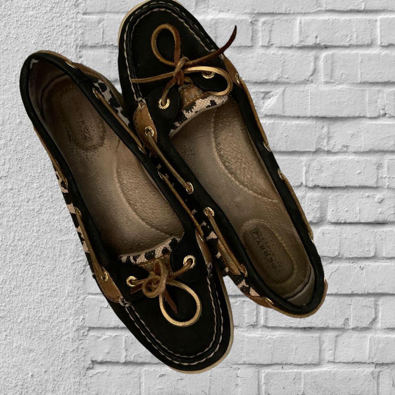 Sperry Women's Black and Gold Loafers (3)