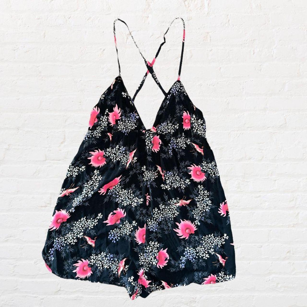 Forever 21 Women's Black and Pink Dress