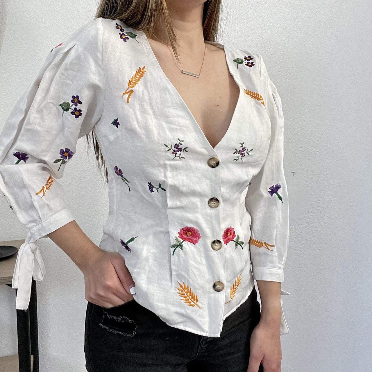 Product Image 1 - TOPSHOP Embroidered Button Up Shirt