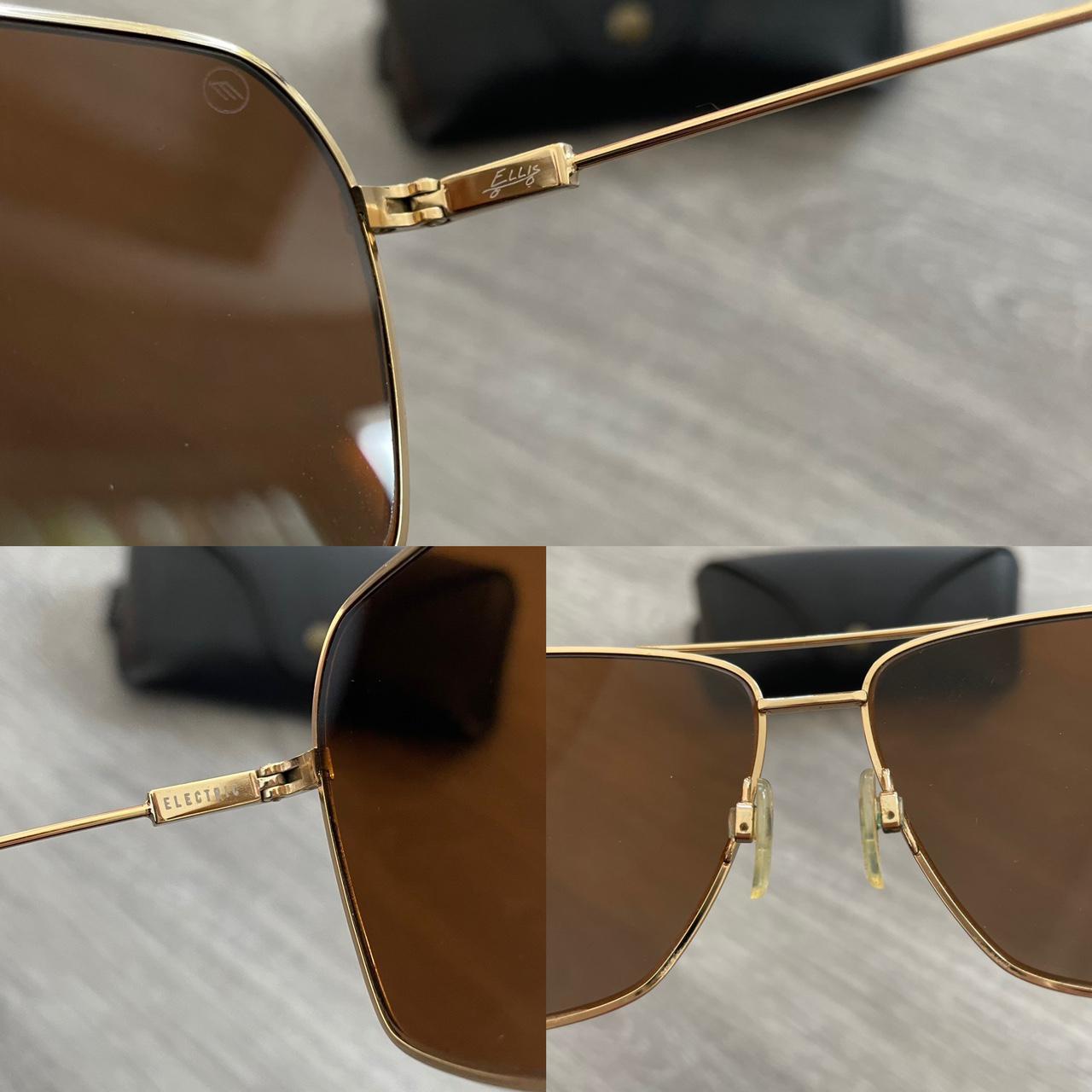 Women's Brown and Gold Sunglasses (3)