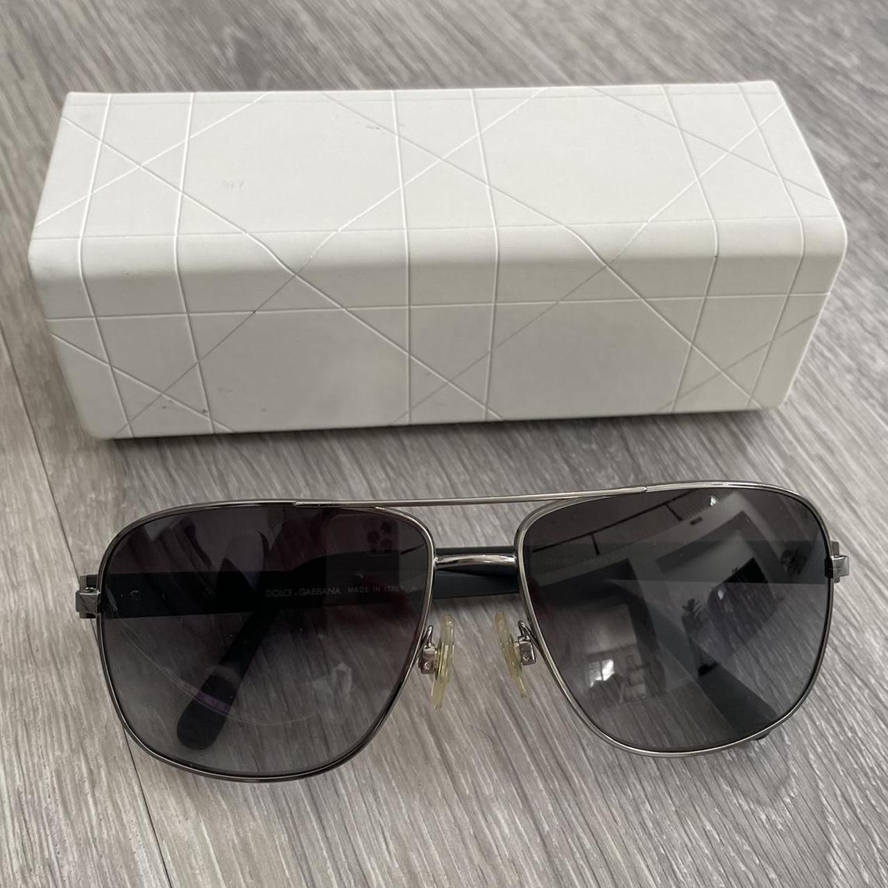 Dolce & Gabbana Men's Black and Silver Sunglasses