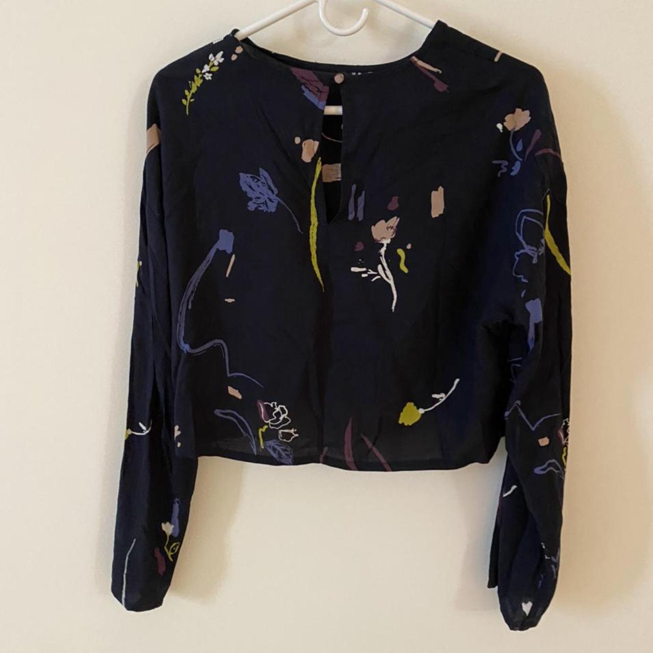Native Youth Women's Navy and Green Blouse (2)