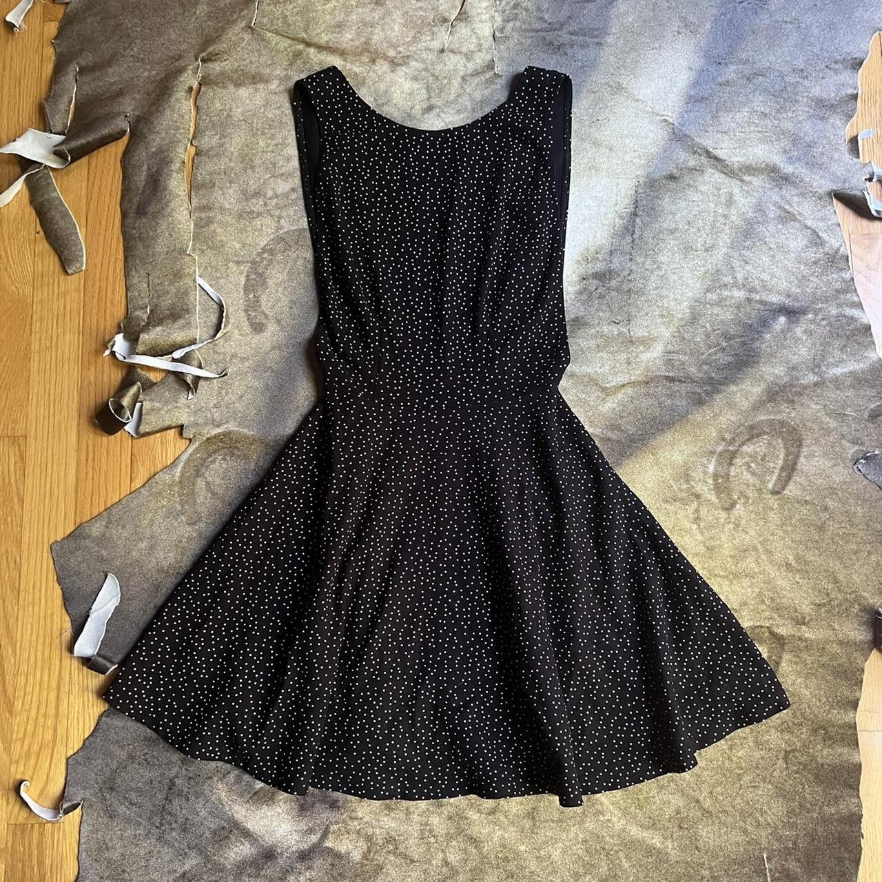 American apparel pinafore polka dot print dress 🖤... - Depop