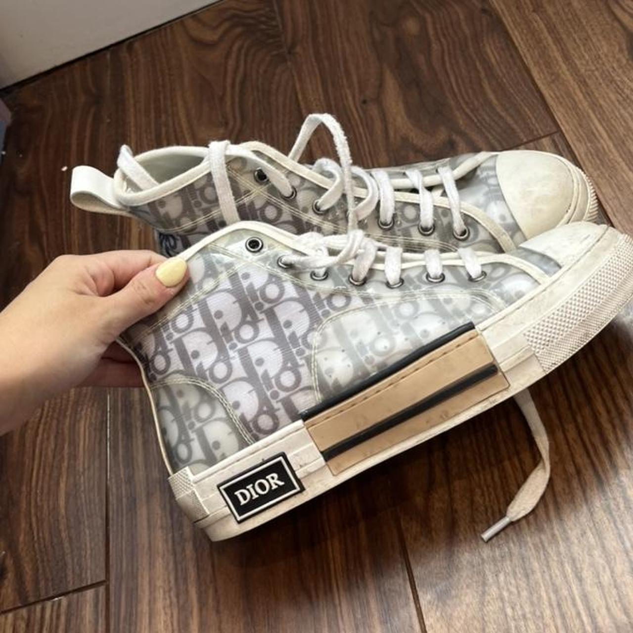 Dior x converse trainers. Fair few wears but nothing... - Depop