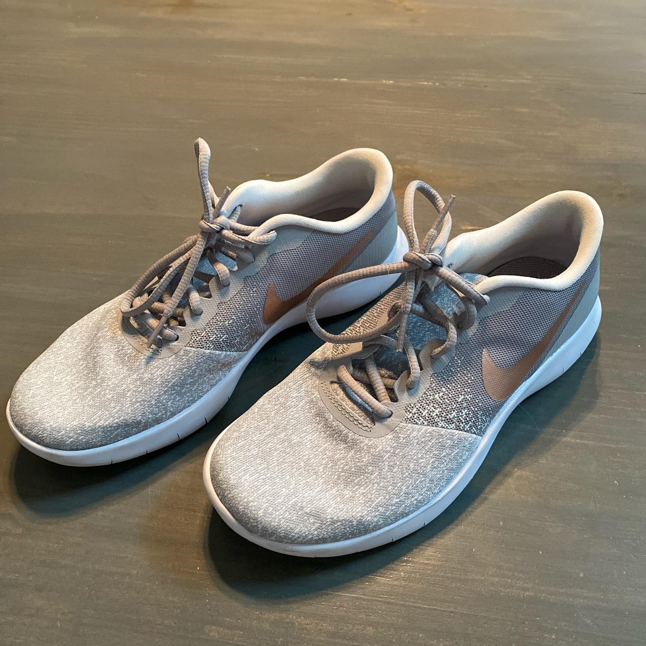 nike flex contact grey rose gold