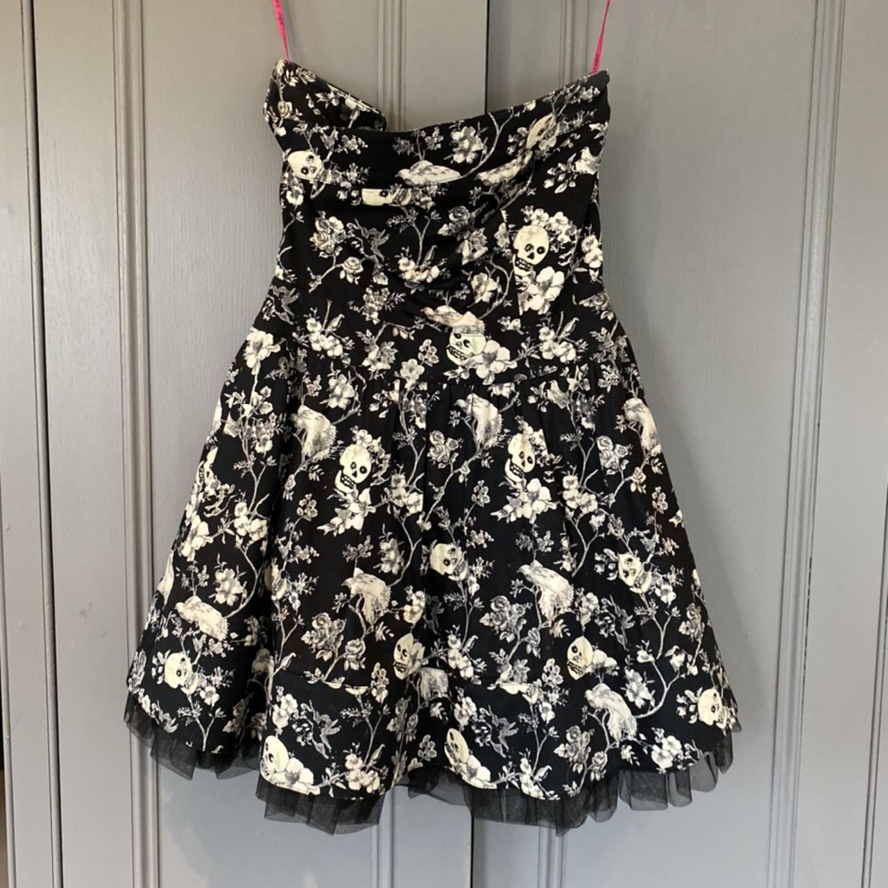 Betsey Johnson Women's Black and White Dress | Depop