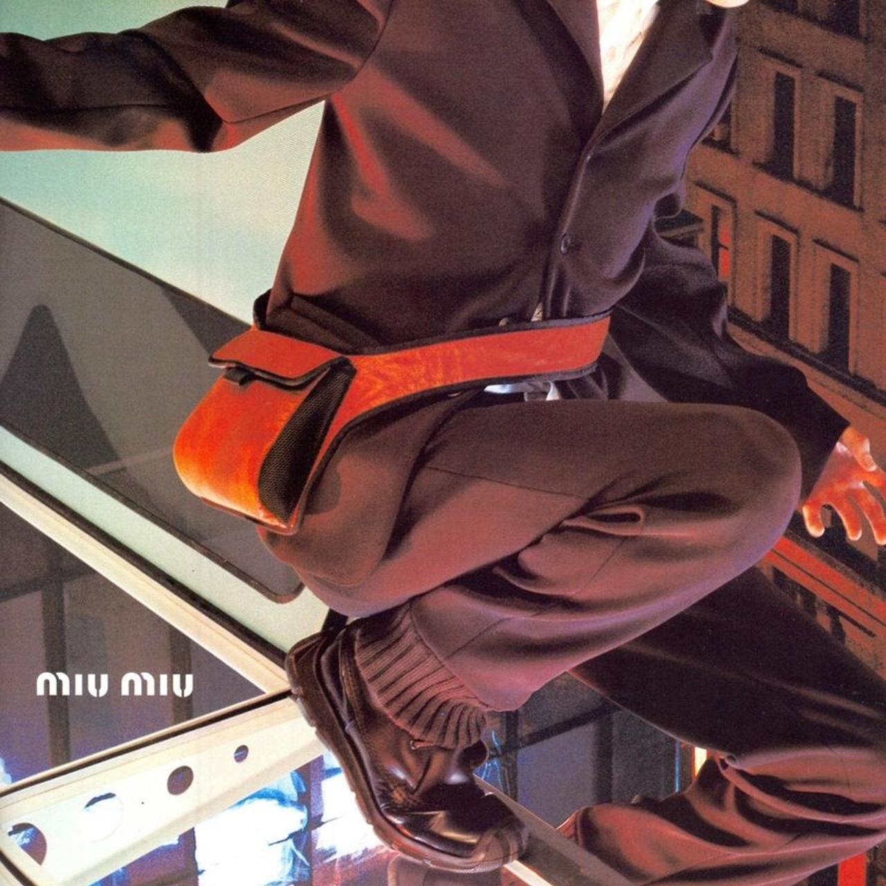 on hold Miu Miu Vintage AW 1999 Black Mesh Nylon - Depop