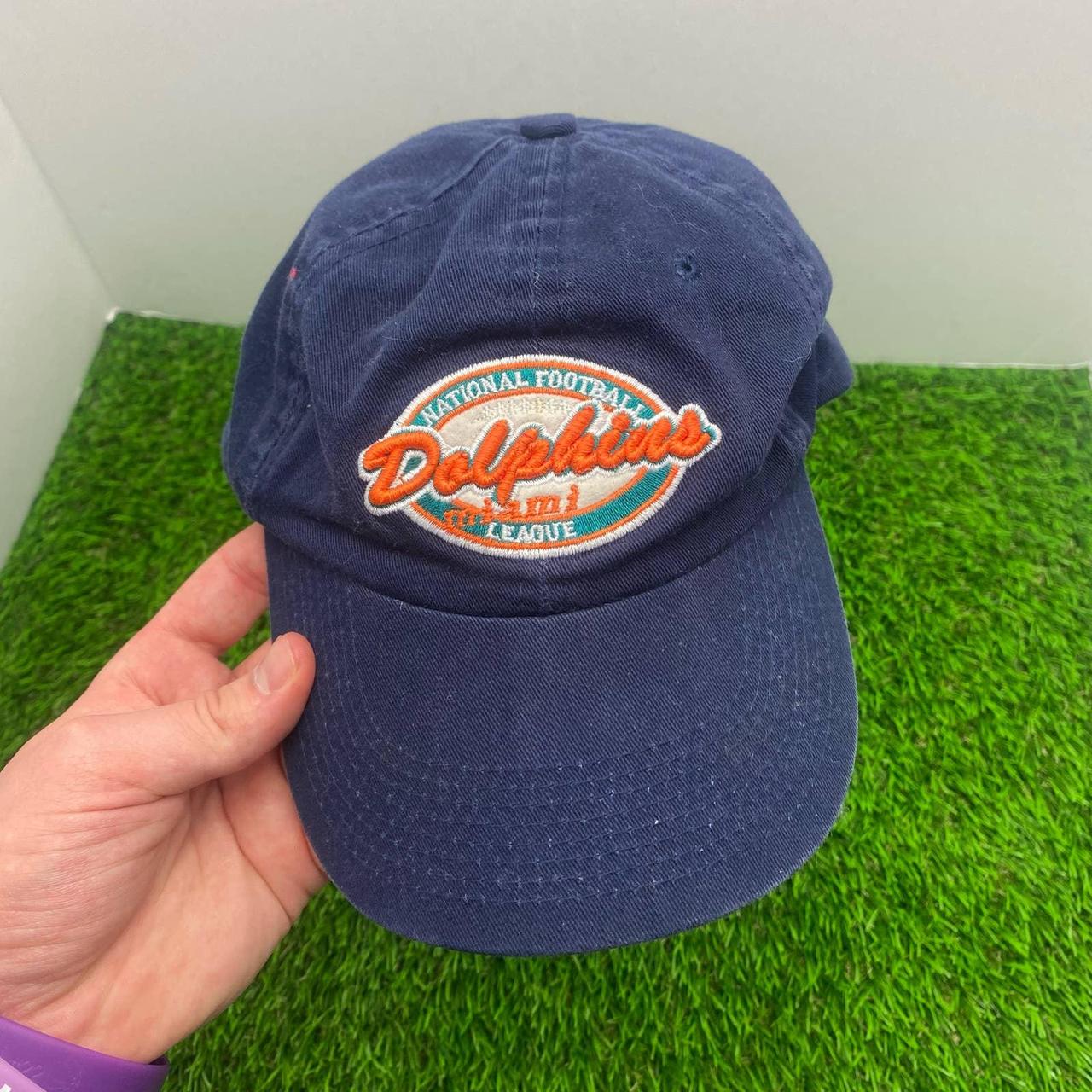 Miami Dolphins Vintage Hat - Navy, Pre-Owned -FREE - Depop