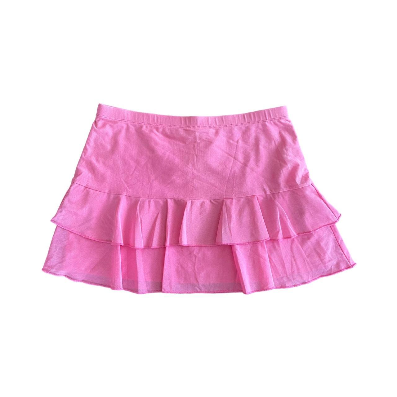 True Vintage y2k Barbiecore mini skirt . Soft,... - Depop