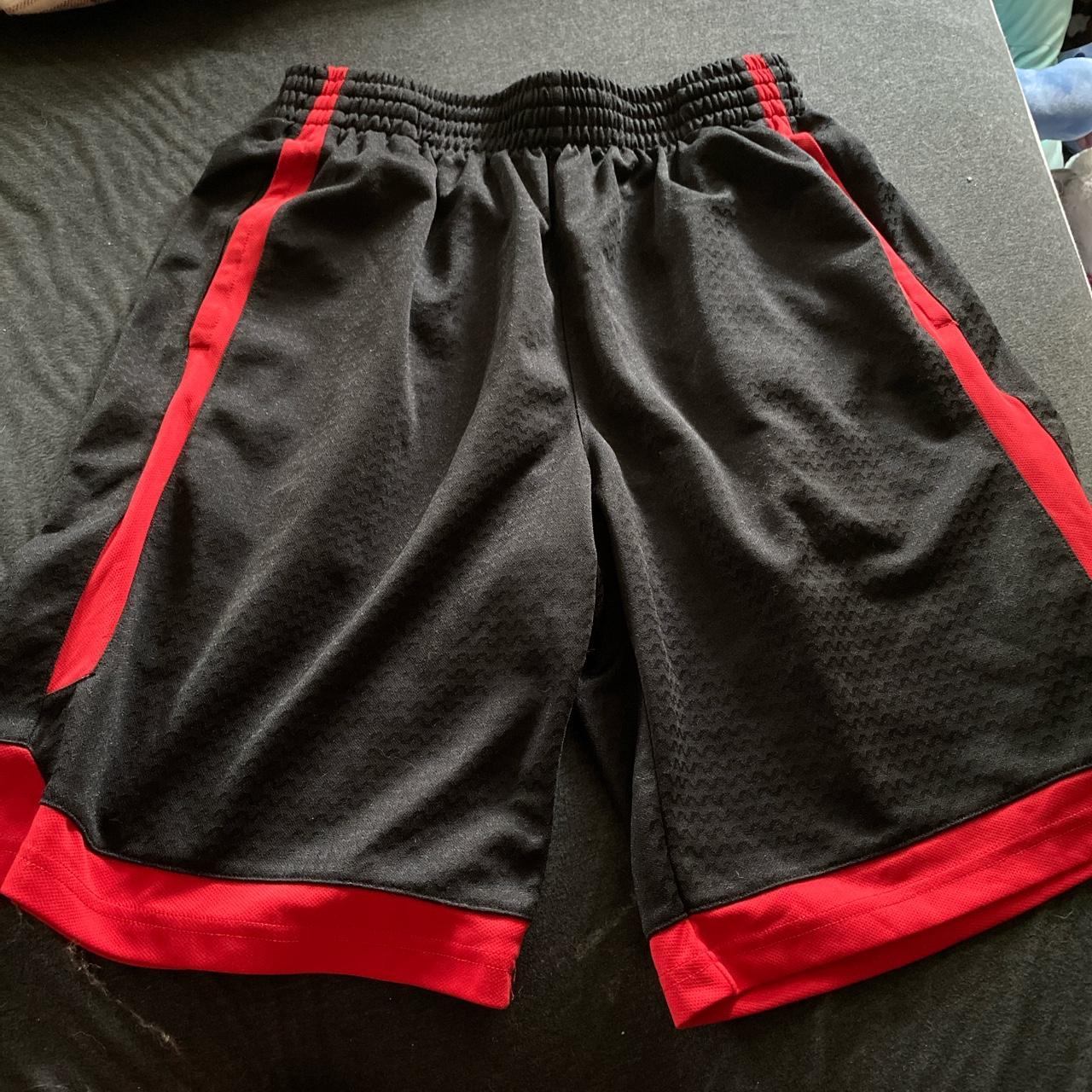 Black and Red Basketball Shorts! They are lightly... - Depop