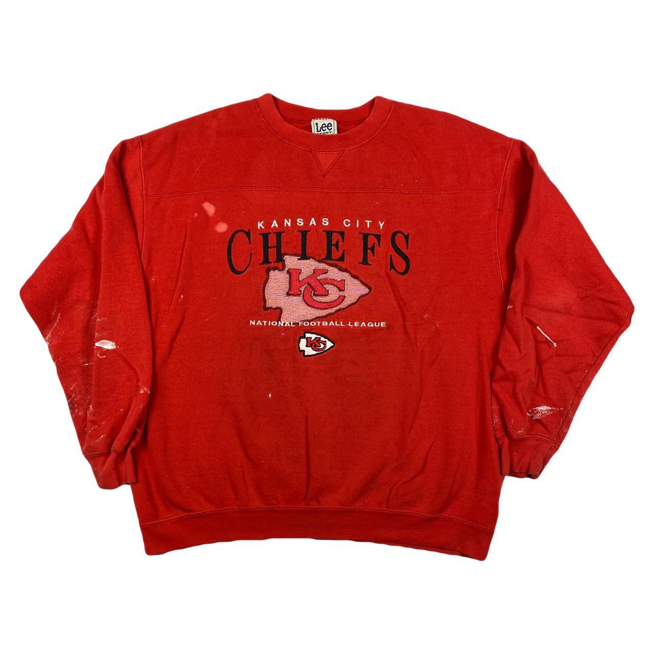 Kansas City Chiefs Vintage Lee Sport Crew Neck Sweatshirt Mens XL