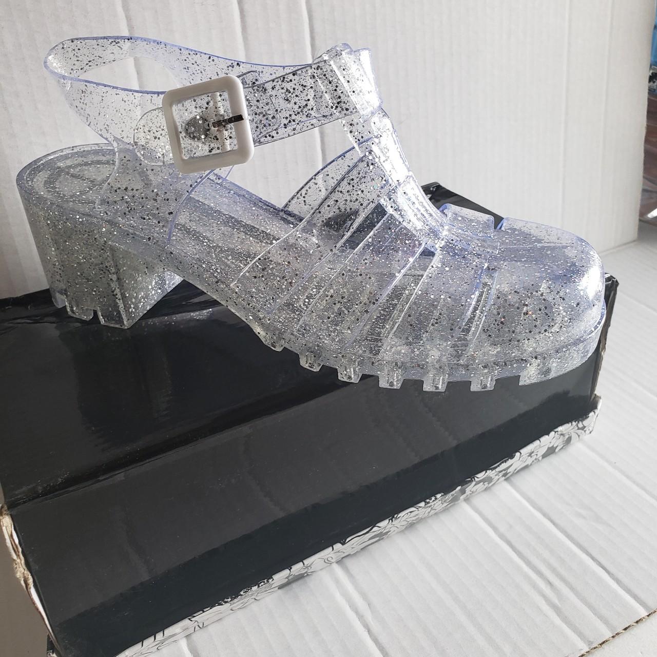 80's lace up jelly sandals