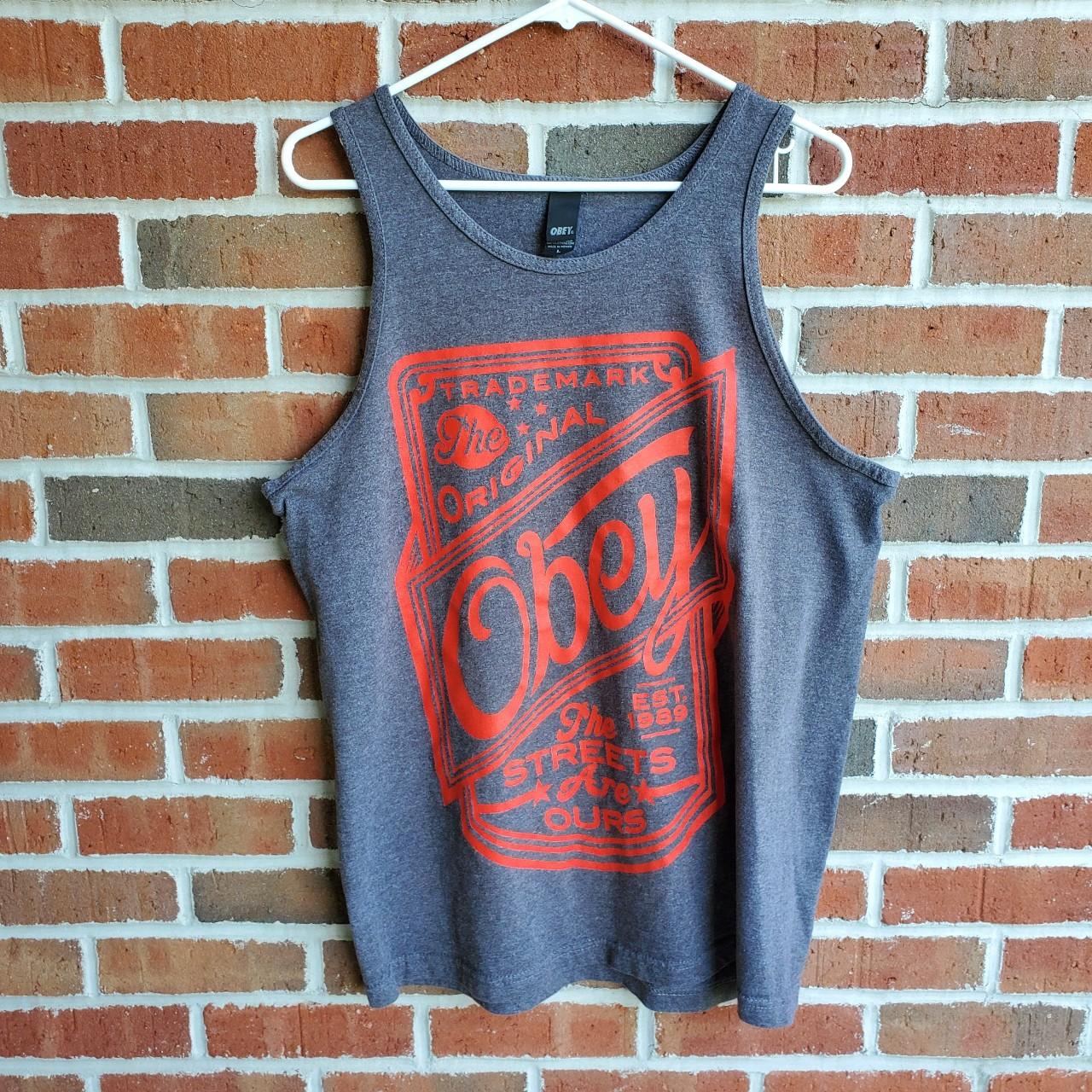 Obey The Streets Are Ours Tank Top Shirt Large Pit... - Depop
