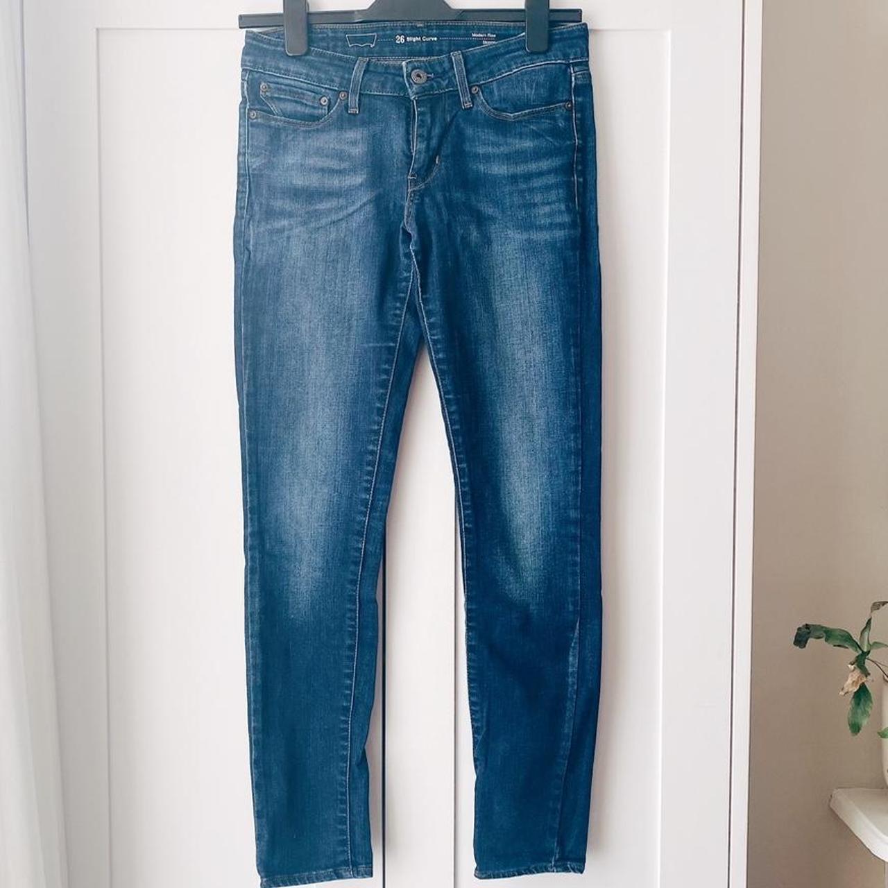 Levi’s indigo slight Curve modern rise skinny jeans.... - Depop