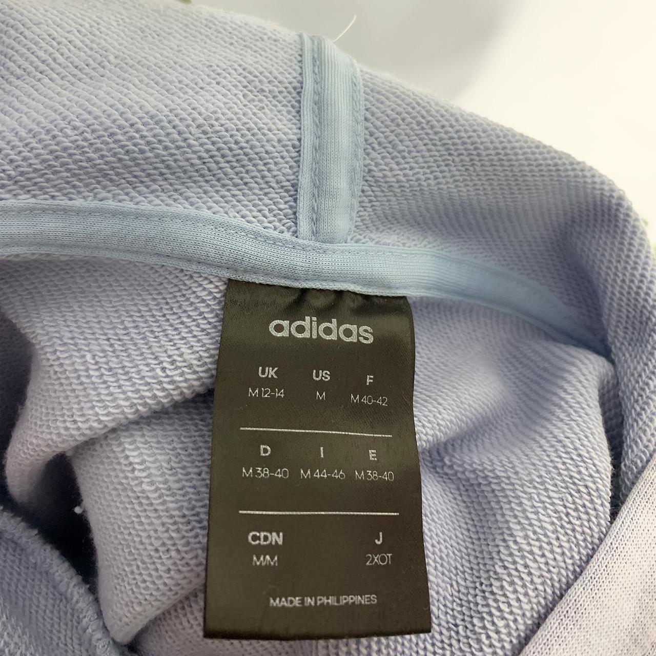 Adidas vintage y2k monogram hoodie cyber baby blue... - Depop