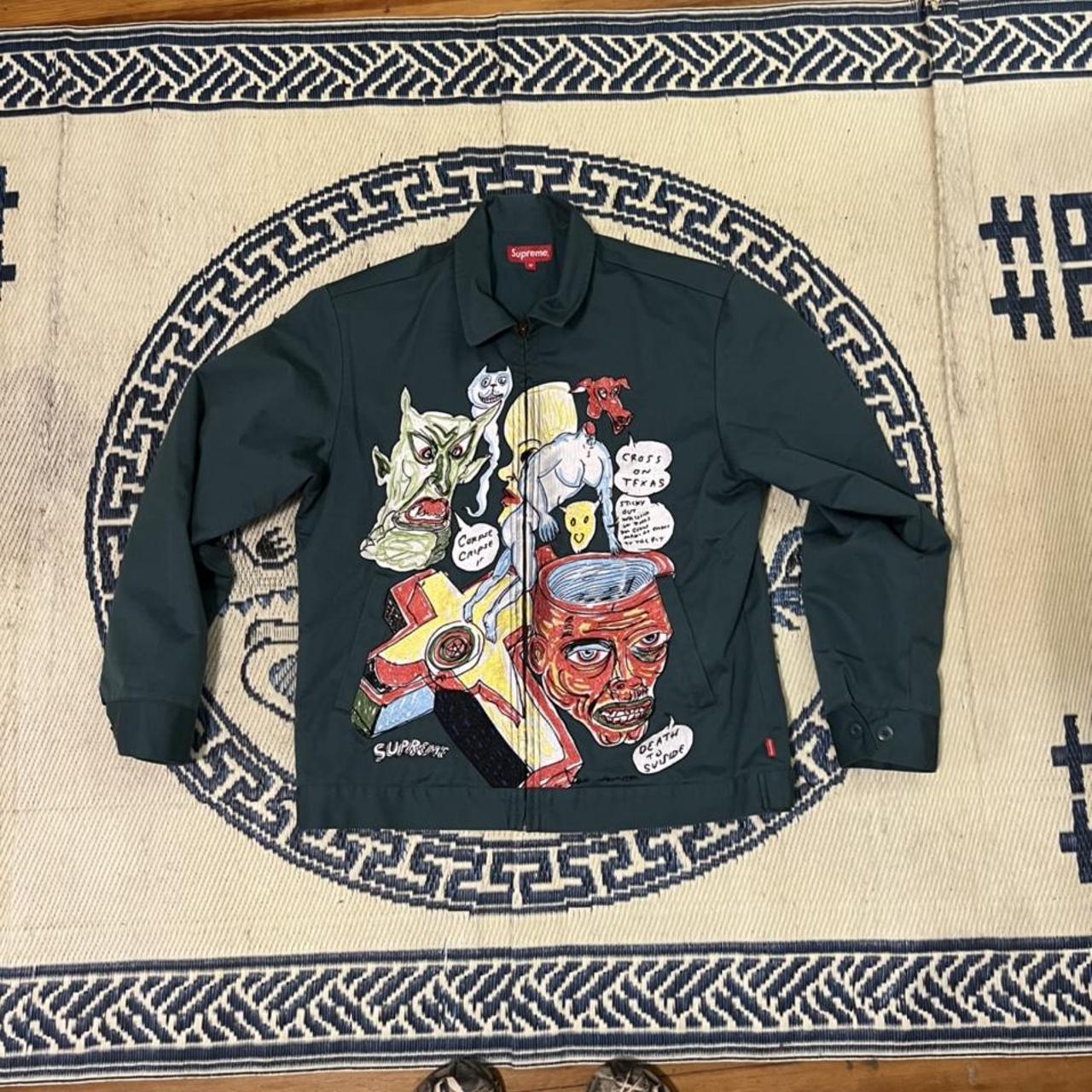 SUPREME DANIEL JOHNSTON WORK JACKET, LIKE NEW