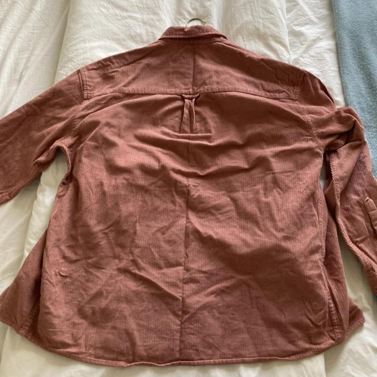 Pink Dark Salmon Corduroy Overshirt Asos Size Small Depop