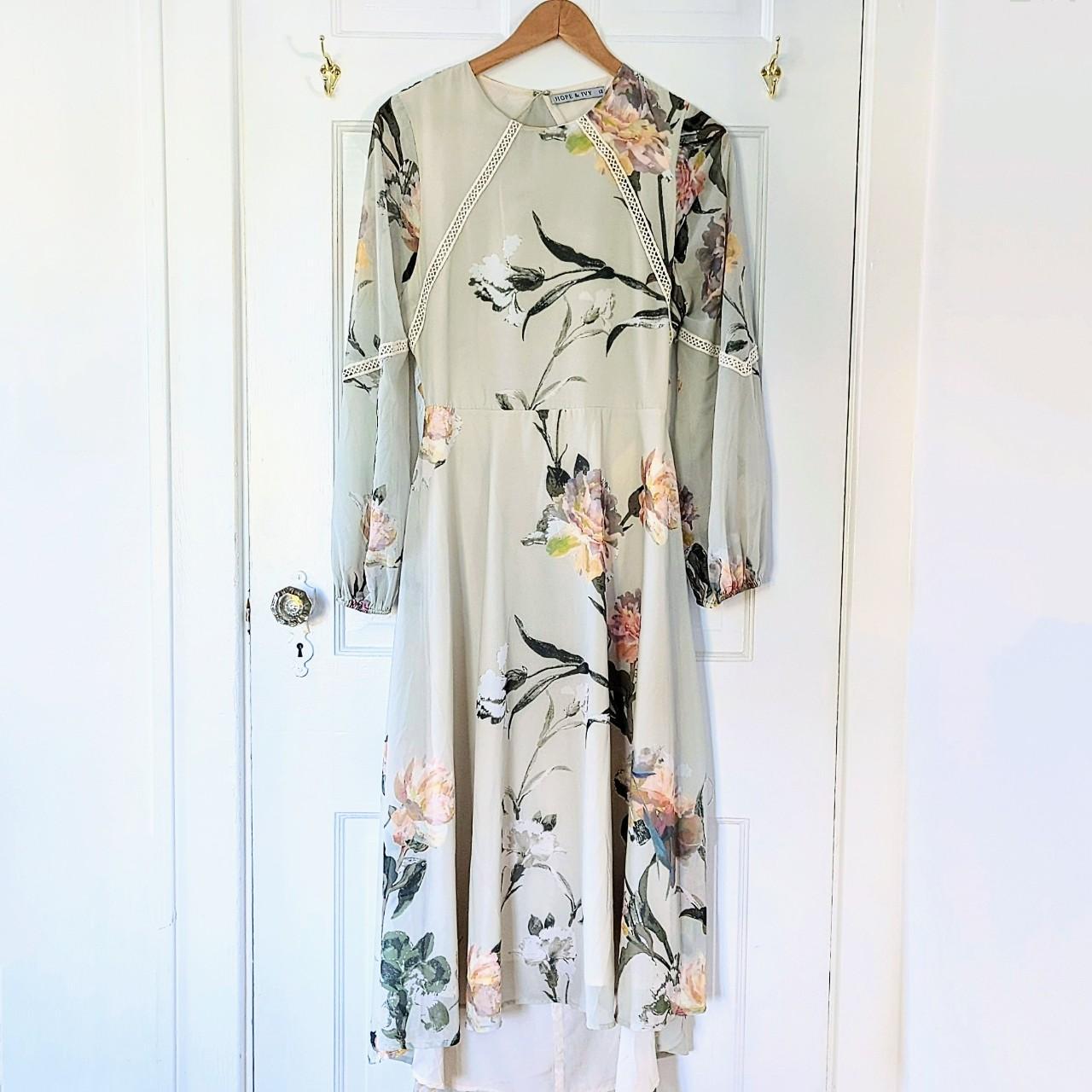 Hope & Ivy Women's Green and White Dress (2)