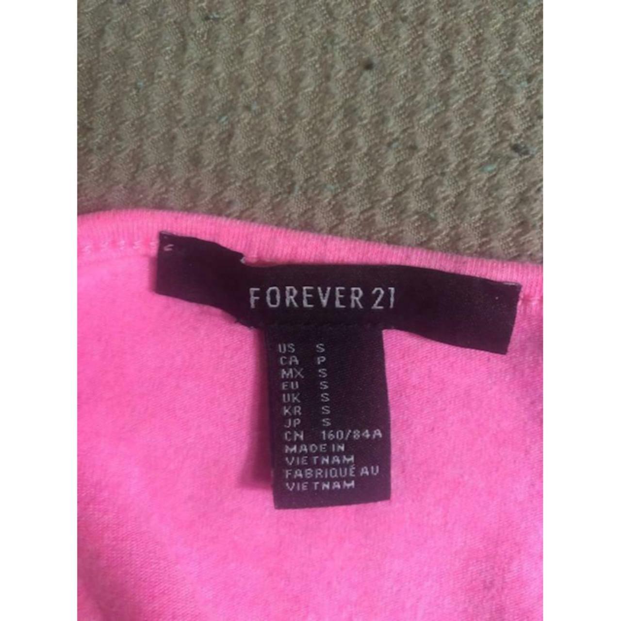 Forever 21 Hot Bright Neon Pink Women's Small... - Depop
