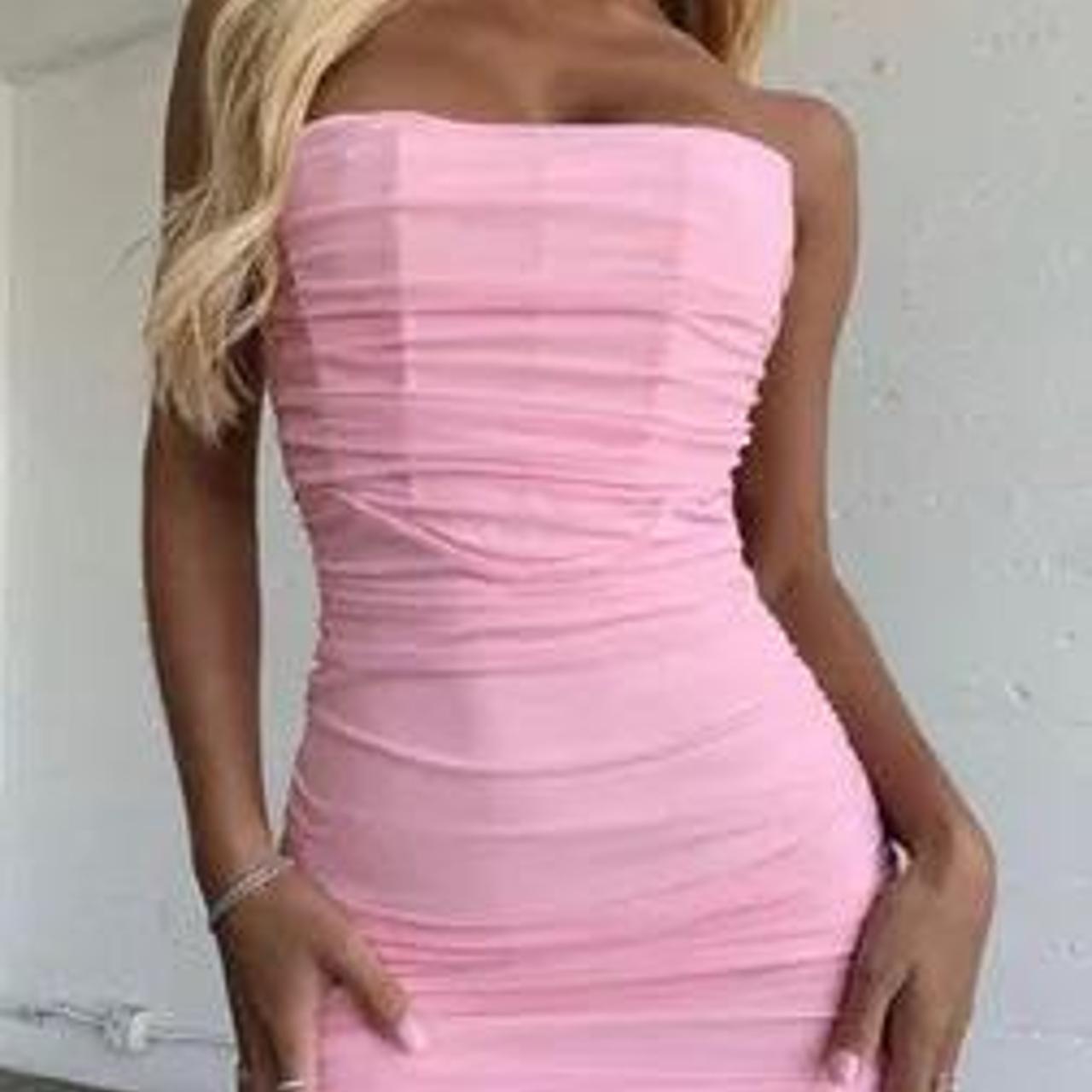 Tiger Mist pink corset top mini dress ...