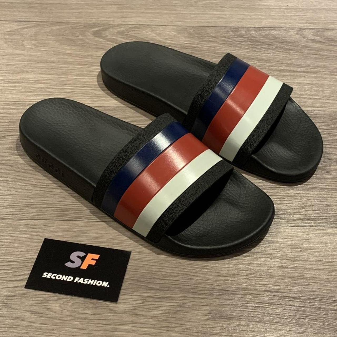 gucci red white and blue slides