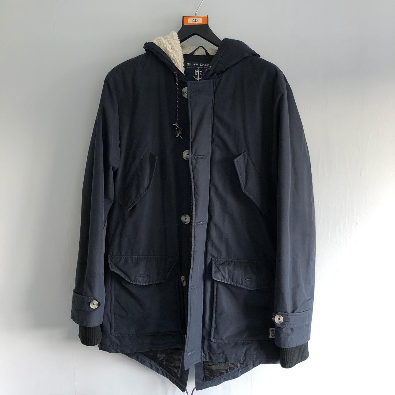 Big warm navy winter coat Shore leave - MENS... - Depop