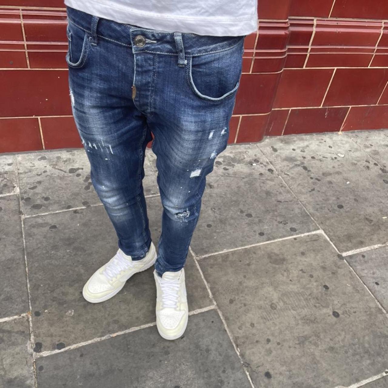 Blue Allesandro zavetti jeans Small mens Bought... - Depop