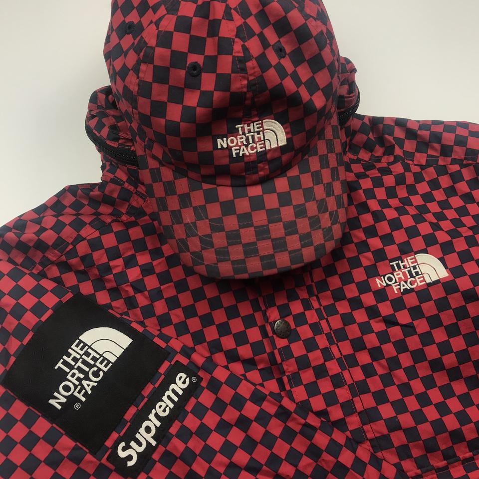 supreme north face checkered jacket