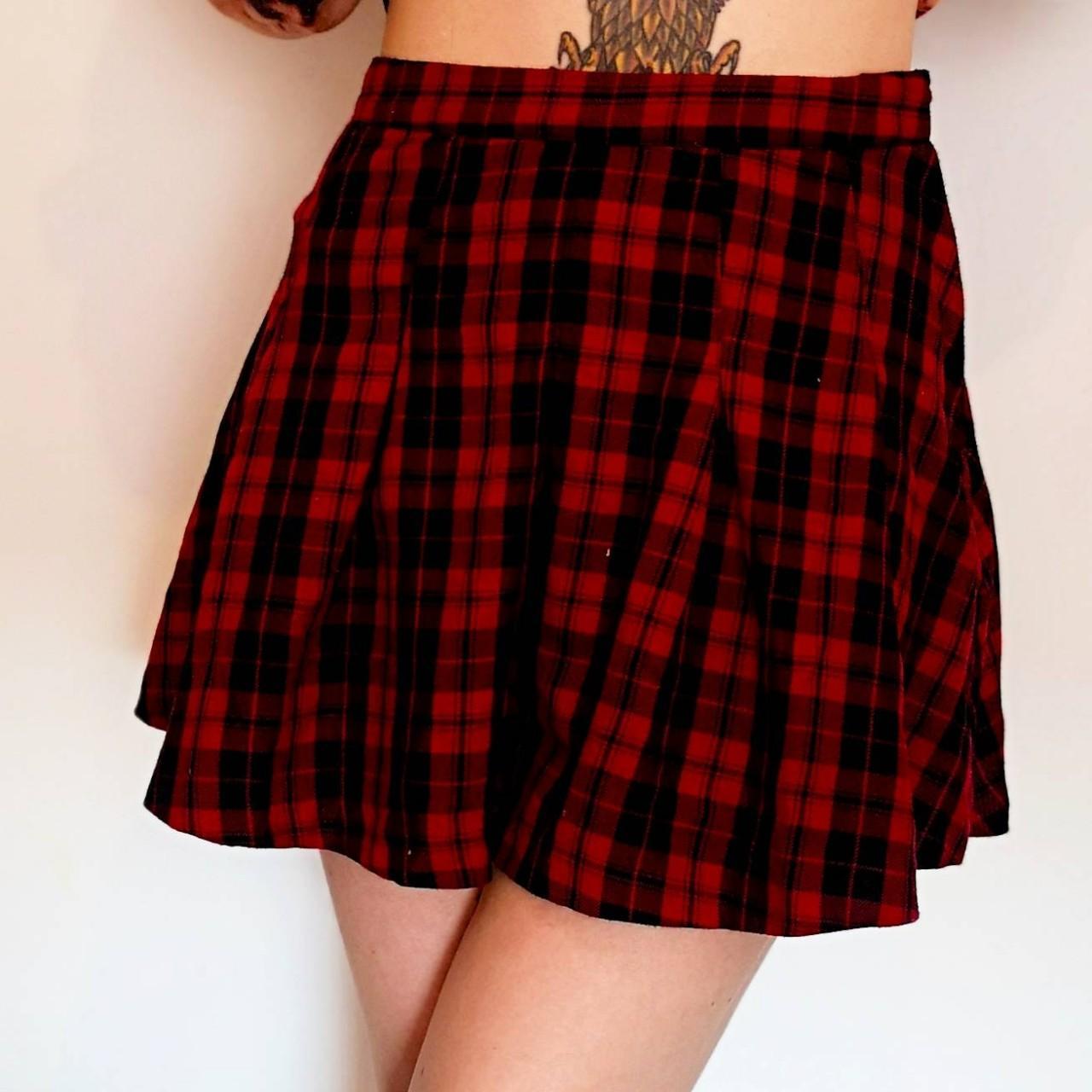H&M tartan skirt Brand H&M Size on label... Depop