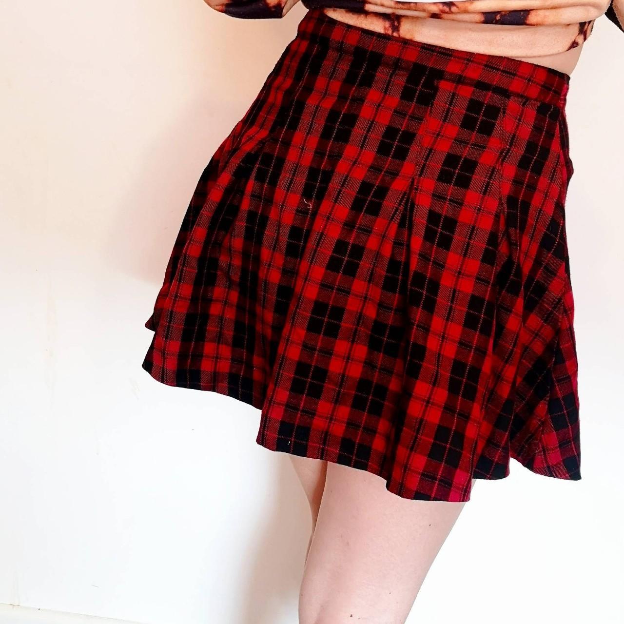 H&M tartan skirt Brand H&M Size on label... Depop