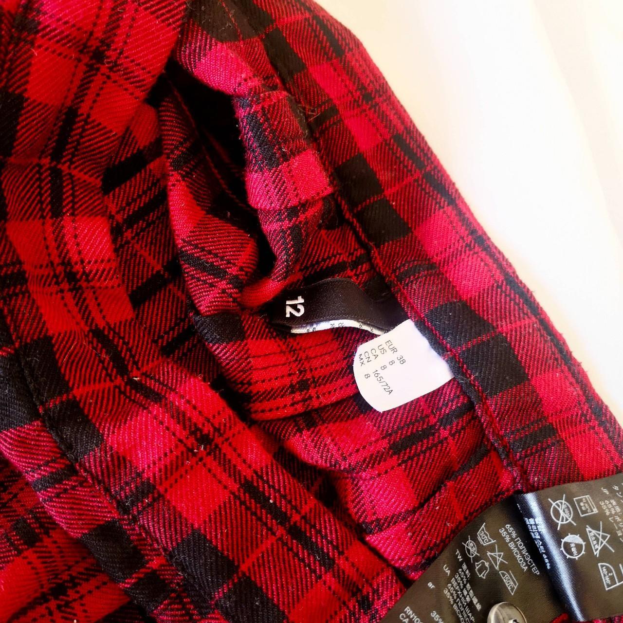 H&M tartan skirt Brand H&M Size on label... Depop