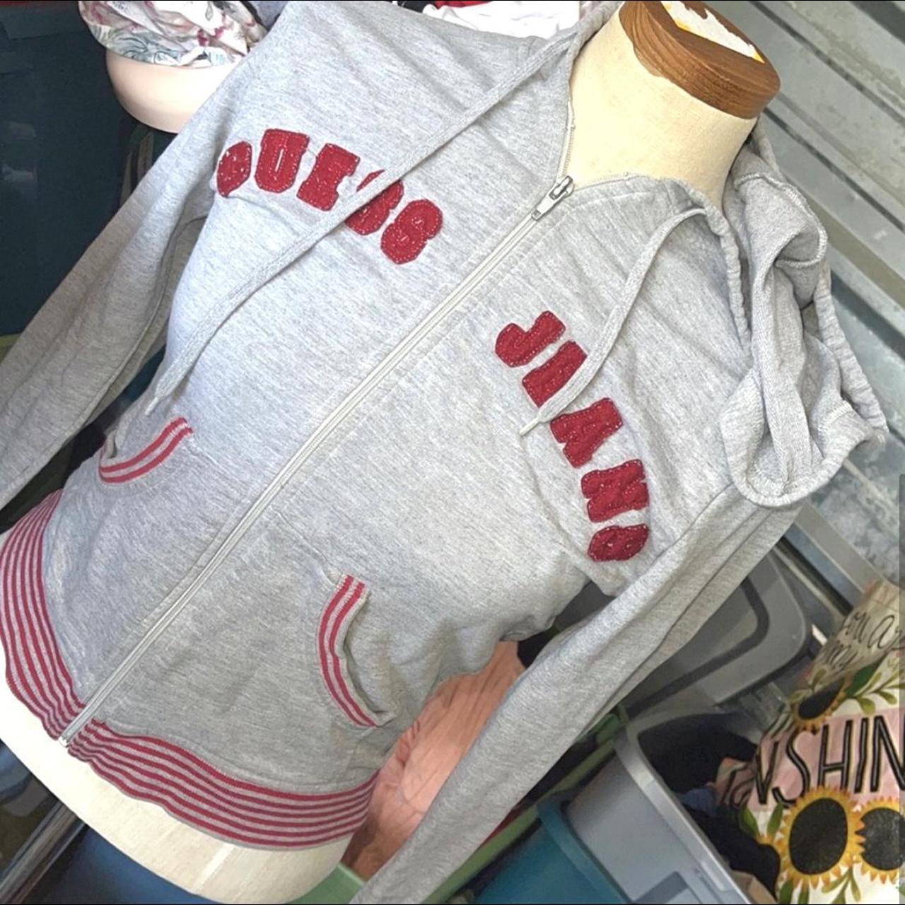 Guess Women's Grey and Red Hoodie (3)