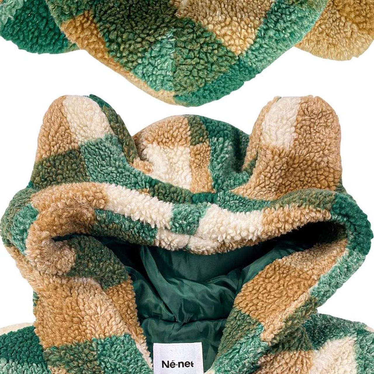 Cat Ear Plaid Fleece Jacket Morph into a... Depop