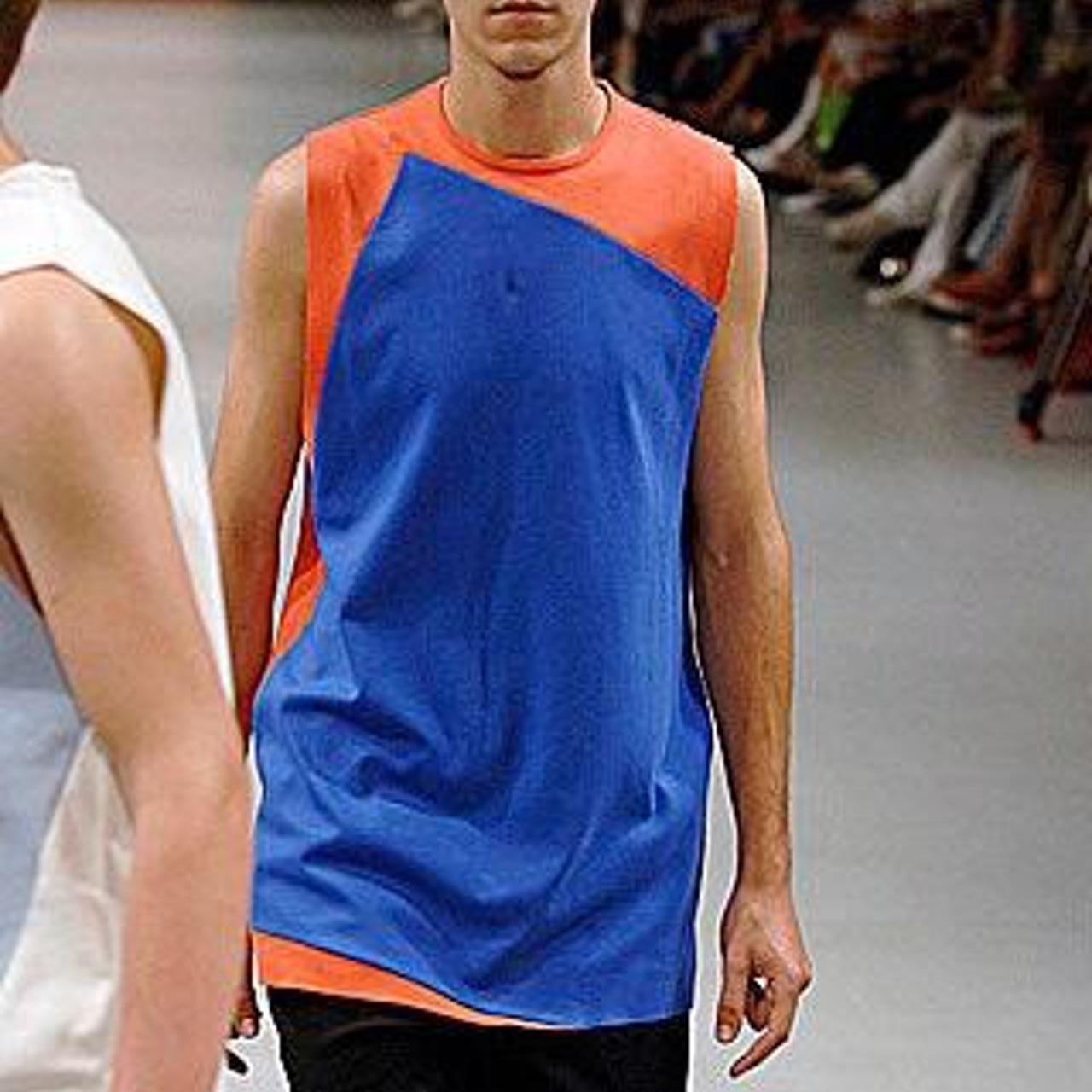 Raf Simons Colorblock Sleeveless Top This | Depop