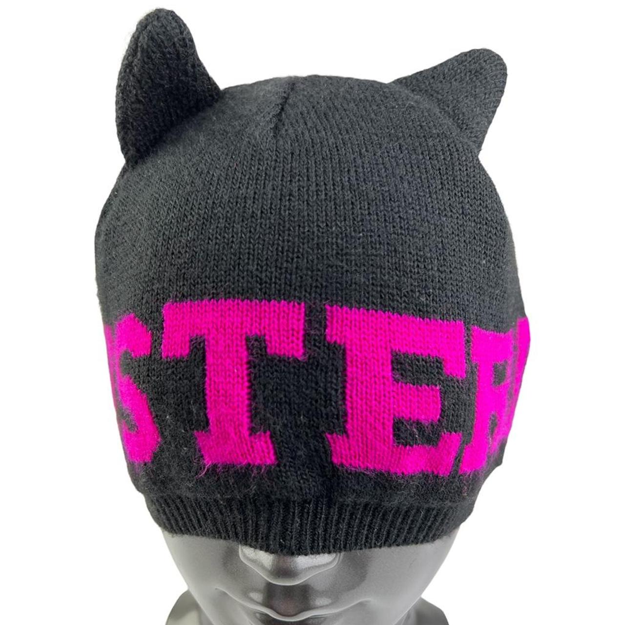 Hysteric Glamour Mini Knit Logo Cat Ear Beanie,