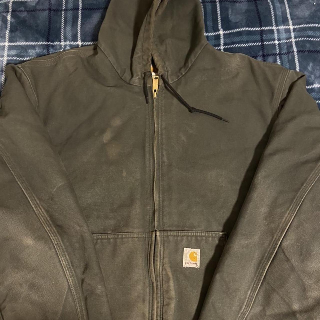 olive green carhartt jacket