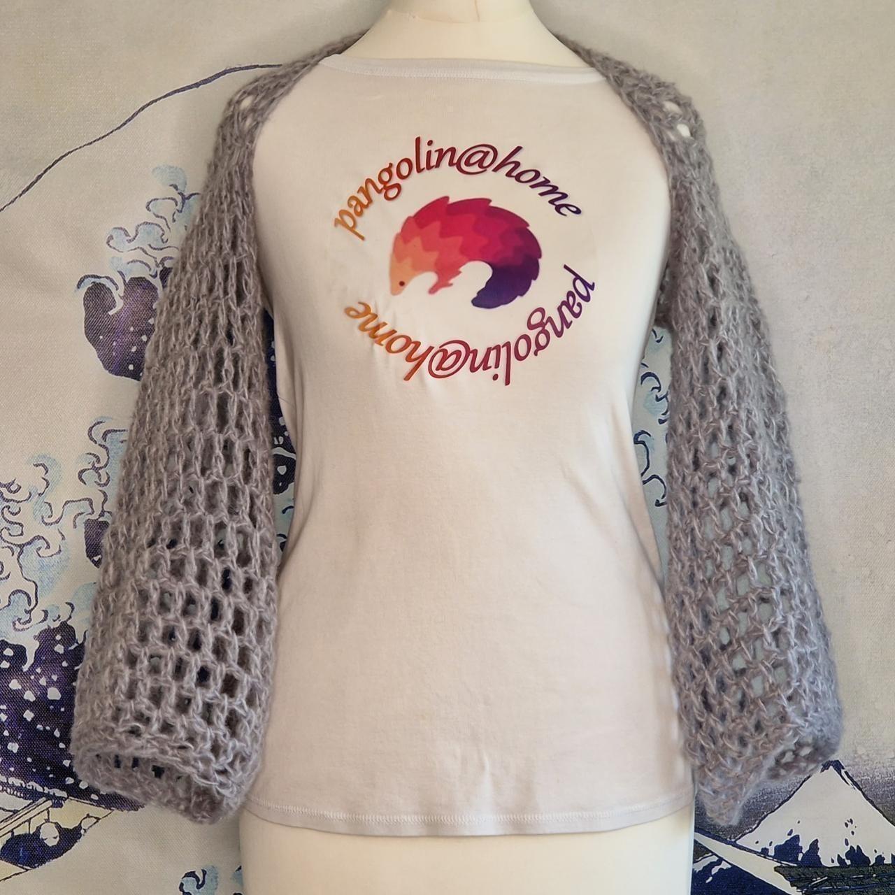 Handmade Crochet Shrug Sleeves Arm warmer Mesh... Depop